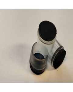 Omdoppen rond PVC transparant met vilt - in verschillende maten-Ø 18mm - 50 stuks