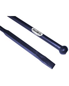 De Wit Stootijzer 160x2,8cm - onderstuk 40cm vierkant - met knop en beitel