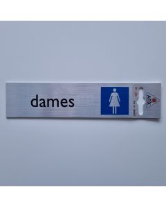Bordje alu look 'dames'