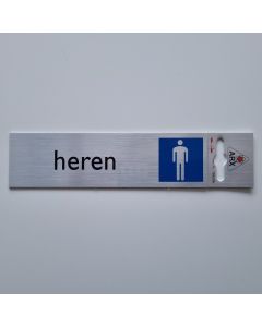 Bordje alu look 'heren'