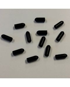 Dompeldoppen zacht PVC rond zwart 100 stuks.-Ø4,0mm - 15mm