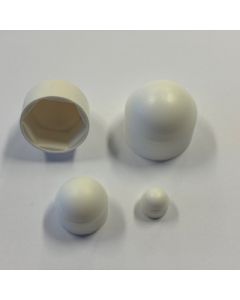 Dopmoerkap SKS kunststof wit 100 stuks in verschillende maten