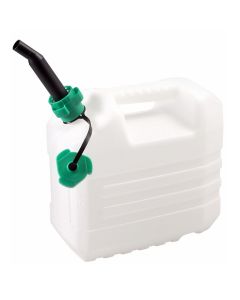 Jerrycan voor water met geintegreerde schenktuit wit 10L
