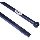 De Wit Stootijzer 140x2,8 cm - onderstuk 100cm vierkant - met knop en beitel