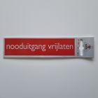 Bordje alu look 'nooduitgang vrijlaten'