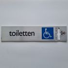Bordje alu look 'Invaliden toilet'