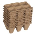 Biologisch afbreekbare Potjes vierkant 5x5x5cm - tray 10x6 stuks