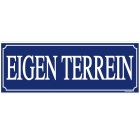 Bord kunststof 'Eigen Terrein' - 27x10cm