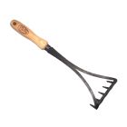 De Wit Bio Handhark 5 tands met essen handvat 14cm
