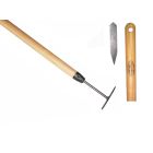 De Wit Onkruidkrabber scherpe/stompe punt met steel 140cm