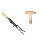 De Wit Wiedvork 2 tands met essen T-steel 80cm