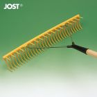 JOST Gras-/Egaliseerhark 32T gebogen 16T haaks 64cm met steel