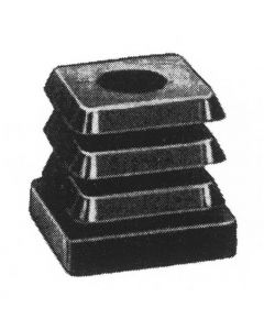 Insteekdoppen VG vierkant nylon versterkt zwart met metrische draad 100 stuks - in verschillende maten.
