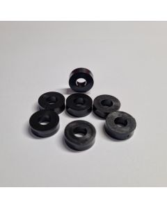 Afstandsbusje PE / Ring kunststof voor M6 - 10x10x6,3mm zwart -100st
