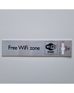 Bordje alu look 'Free WiFi zone'