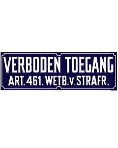 Bord kunststof 'Verboden Toegang' - 35x12cm