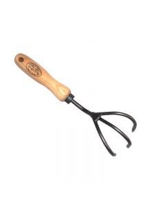 De Wit Cultivator 3 tands met essen handvat 14cm