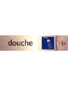 Bordje alu look 'Douche'