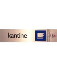 Bordje alu look 'Kantine'