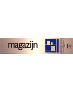 Bordje alu look 'Magazijn'